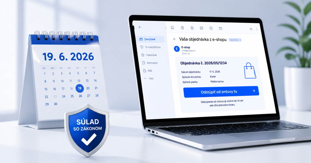 Nov� povinnos� pre e-shopy od 19. j�na 2026: tla�idlo na odst�penie od zmluvy