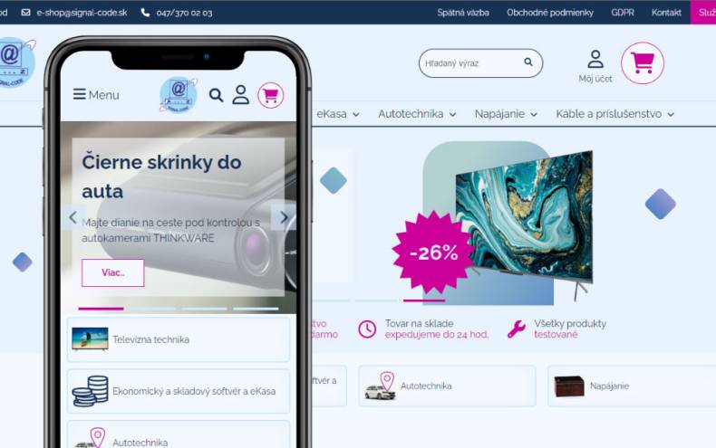 SIGNAL-CODE m nov e-shop: Vytvorte si aj vy e-shop sami a jednoznane s prepojenm na ekonomick systm