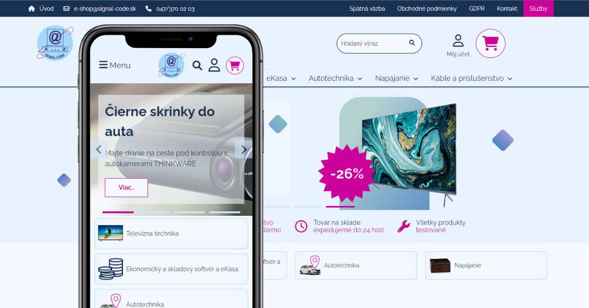SIGNAL-CODE má nový e-shop: Vytvorte si aj vy e-shop sami a jednoznačne s prepojením na ekonomický systém SIGNAL-CODE má nový e-shop: Vytvorte si aj vy e-shop sami a jednoznačne s prepojením na ekonomický systém